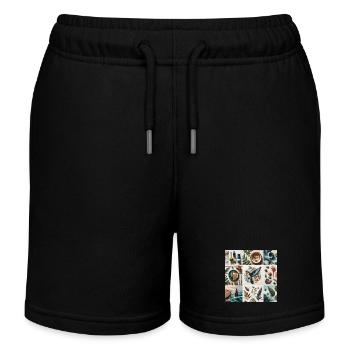 Natur in der Kunst - Kinder Organic Joggingshorts Mini Bolter von Stanley/Stella - Schwarz - Vorne
