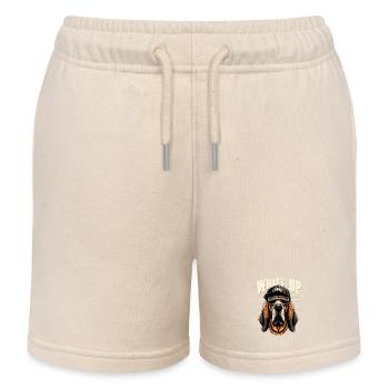 Bloodhound Was geht ab Gangsta Hund Geschenk - Kinder Organic Joggingshorts Mini Bolter von Stanley/Stella - Natur - Vorne