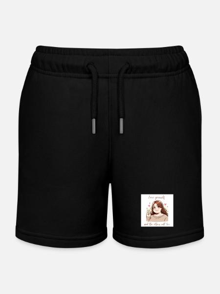 Une jolie femme ronde qui s’aime - Short de jogging enfant bio Stanley/Stella - noir