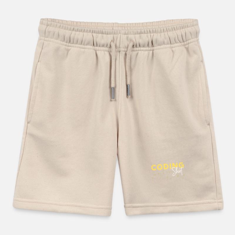 Coden Statement Developer Programmer Scripting Kids Organic Sweat Shorts by Stanley/Stella