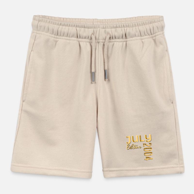 22th Birthday July 2004 Kids Organic Sweat Shorts by Stanley/Stella