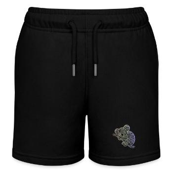 Koala in Aborigine-Mustern, Stammesmuster - Kinder Organic Joggingshorts Mini Bolter von Stanley/Stella - Schwarz - Vorne