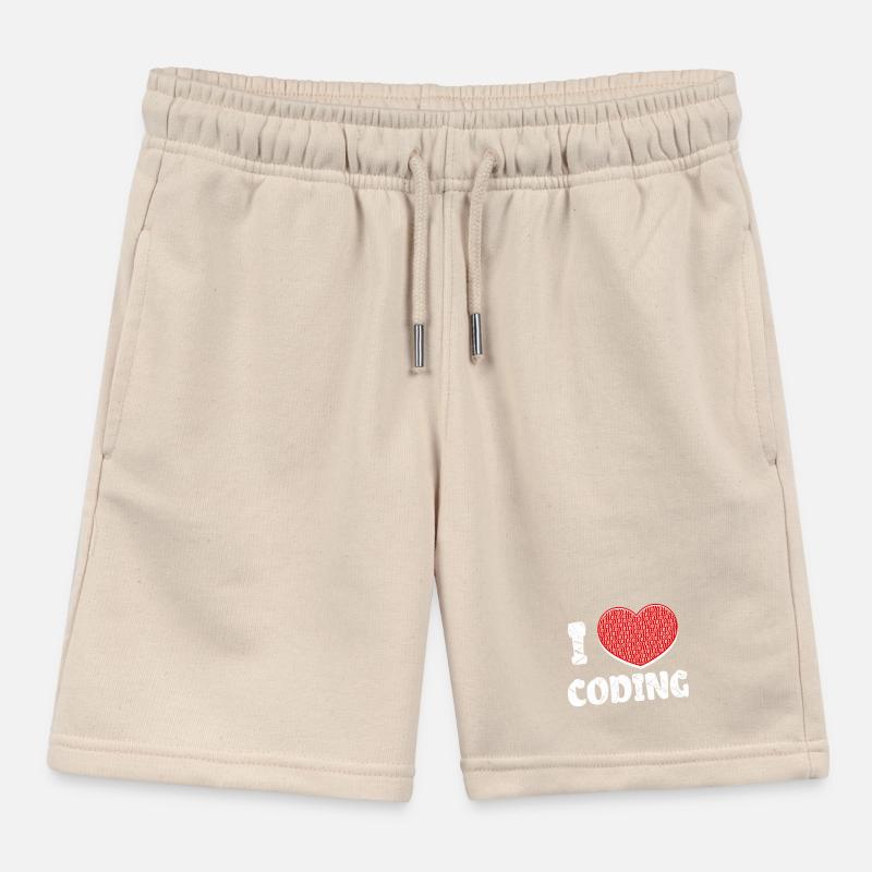 Developer Herz Coden Statement Programmierer Kinder Organic Joggingshorts Mini Bolter von Stanley/Stella