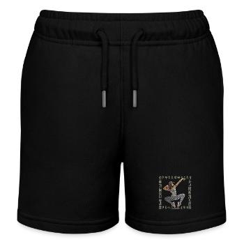 Breakdance woman, hiphop dancer pattern Egypt - Kids Organic Sweat Shorts by Stanley/Stella - black - Front