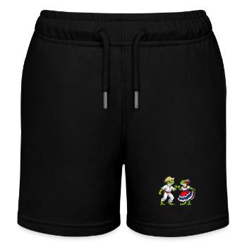 Puerto Rico Coqui Frogs - Kids Organic Sweat Shorts by Stanley/Stella - black - Front
