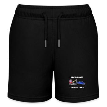Car Statement Refueling Energy Storage Electricity - Kids Organic Sweat Shorts by Stanley/Stella - black - Front