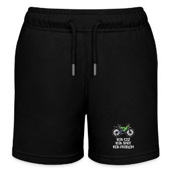 Bicycle Refueling Energy Statement Energy Storage - Kids Organic Sweat Shorts by Stanley/Stella - black - Front