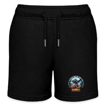 Im dem Sattel geboren und auf dem Trail Zuhause - Kinder Organic Joggingshorts Mini Bolter von Stanley/Stella - Schwarz - Vorne