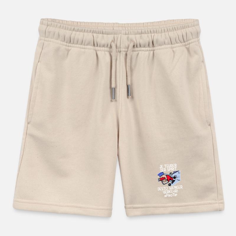 Refueling Gasoline Diesel Statement Fuel Pump Electricity Kids Organic Sweat Shorts by Stanley/Stella
