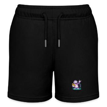 Pizza: Affe macht es besser! - Kinder Organic Joggingshorts Mini Bolter von Stanley/Stella - Schwarz - Vorne