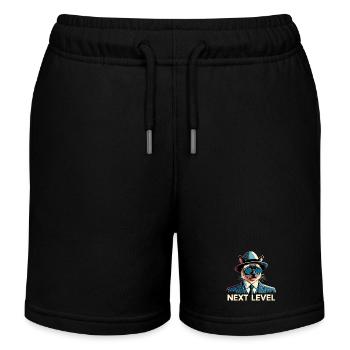 Chat siamois Chat siamois Cadeau de costume de niveau supérieur - Short de jogging enfant bio Stanley/Stella - noir - Devant