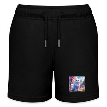 Kittens in the mountains - Kids Organic Sweat Shorts by Stanley/Stella - black - Front