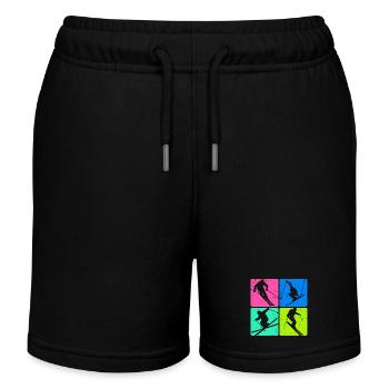 Biathlon Schispringen Wintersport Skiurlaub Schnee - Kinder Organic Joggingshorts Mini Bolter von Stanley/Stella - Schwarz - Vorne