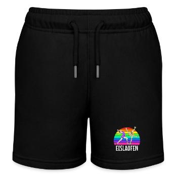 Schifahrer Eislaufen Eishockey Wintersport Kalt - Kinder Organic Joggingshorts Mini Bolter von Stanley/Stella - Schwarz - Vorne