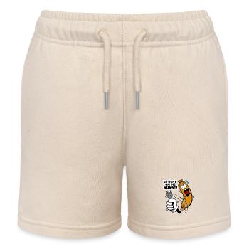 Es geht um die Wurst - Kinder Organic Joggingshorts Mini Bolter von Stanley/Stella - Natur - Vorne