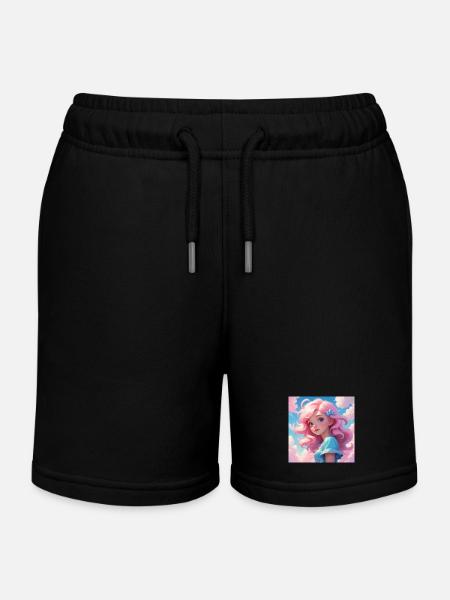 Fille - Short de jogging enfant bio Stanley/Stella - noir