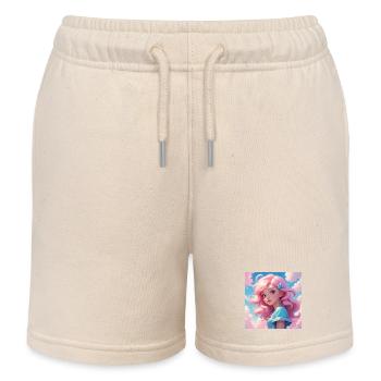 Fille - Short de jogging enfant bio Stanley/Stella - écru doux - Devant