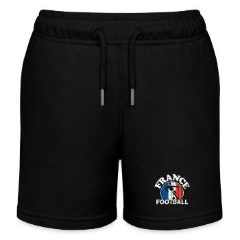 Fußball - Fuß - Frankreich Fußball - Fußball. - Kinder Organic Joggingshorts Mini Bolter von Stanley/Stella - Schwarz - Vorne