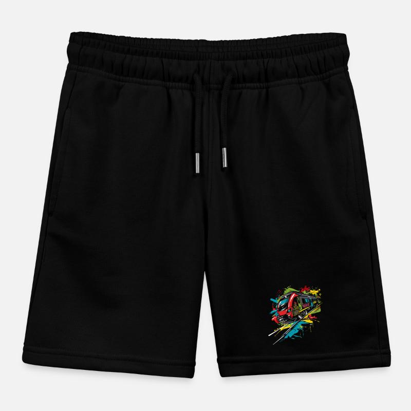 Graffiti Eisenbahn Kinder Organic Joggingshorts Mini Bolter von Stanley/Stella
