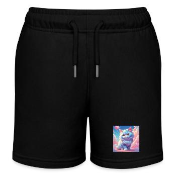 Kitten - Kids Organic Sweat Shorts by Stanley/Stella - black - Front