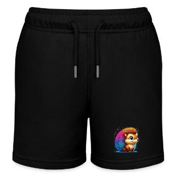 Igel - Kinder Organic Joggingshorts Mini Bolter von Stanley/Stella - Schwarz - Vorne