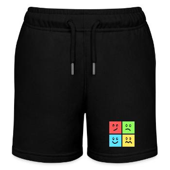 Jeux de couleurs géométriques amusants - Short de jogging enfant bio Stanley/Stella - noir - Devant