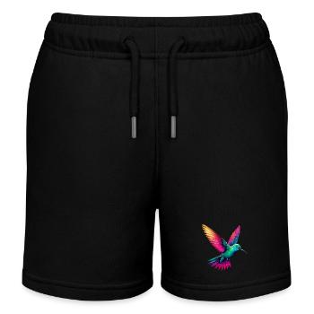 Kolibri - Kinder Organic Joggingshorts Mini Bolter von Stanley/Stella - Schwarz - Vorne