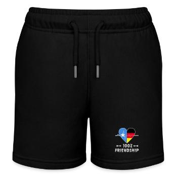 Somalia und Deutschland 100% Freundschaft - Kinder Organic Joggingshorts Mini Bolter von Stanley/Stella - Schwarz - Vorne