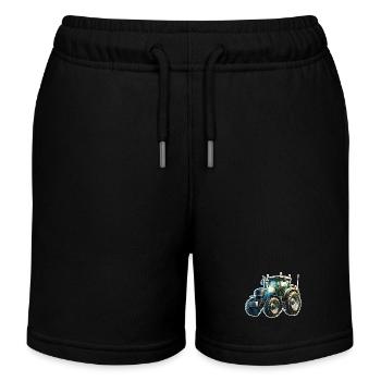 Traktor - Kinder Organic Joggingshorts Mini Bolter von Stanley/Stella - Schwarz - Vorne