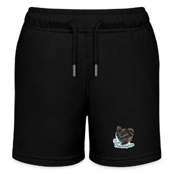The Plush Raptors - Kids Organic Sweat Shorts by Stanley/Stella - black - Front