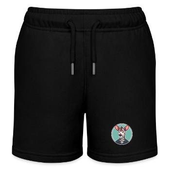 okapi kawaii dessin animé personnage animal visage d’animal - Short de jogging enfant bio Stanley/Stella - noir - Devant