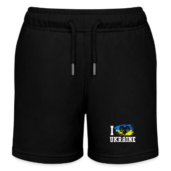 Ukraine - Short de jogging enfant bio Stanley/Stella - noir - Devant