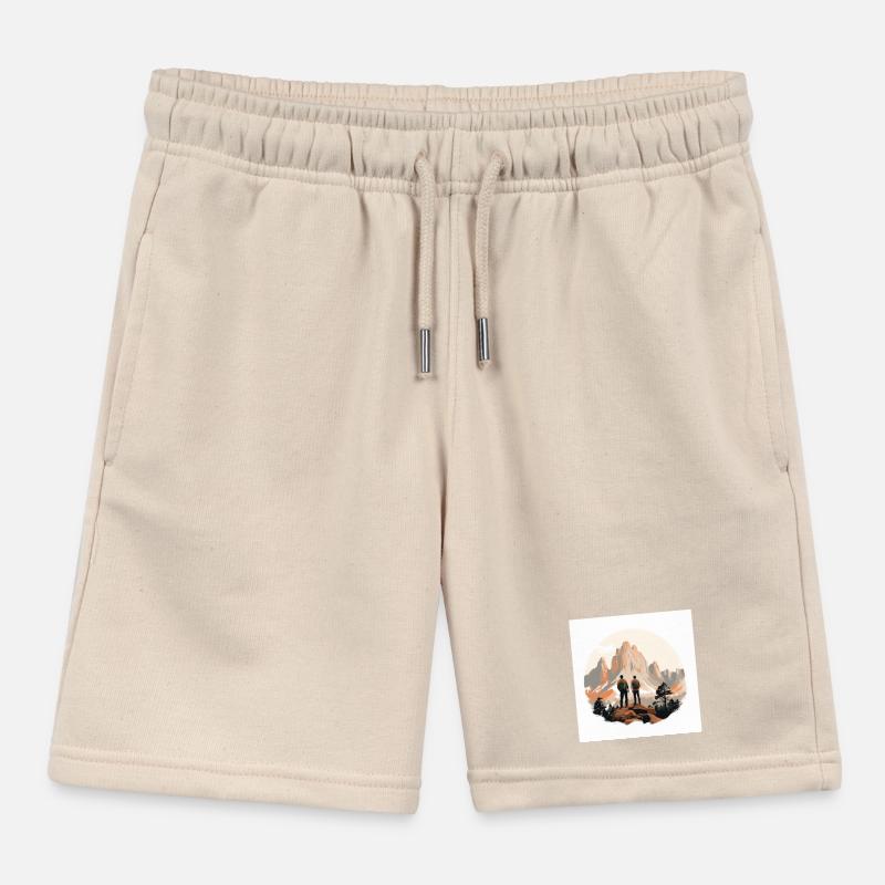 Wanderer vor Alpenlandschaft Kinder Organic Joggingshorts Mini Bolter von Stanley/Stella