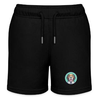 St Johns Chien d’eau Race Dessin animé Kawaii Clipart - Short de jogging enfant bio Stanley/Stella - noir - Devant