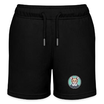 Brume australienne Chat Race Dessin animé Kawaii Animal - Short de jogging enfant bio Stanley/Stella - noir - Devant