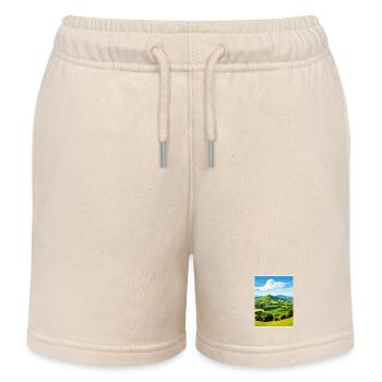 Malvern Hills Aonb Reise Poster Souvenir Farbe WP - Kinder Organic Joggingshorts Mini Bolter von Stanley/Stella - Natur - Vorne