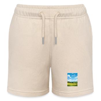 Blackdown Hills Aonb Reiseposter Souvenir WPA - Kinder Organic Joggingshorts Mini Bolter von Stanley/Stella - Natur - Vorne