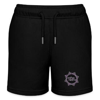 einatmen ausatmen Yoga Meditation Entspannung - Kinder Organic Joggingshorts Mini Bolter von Stanley/Stella - Schwarz - Vorne