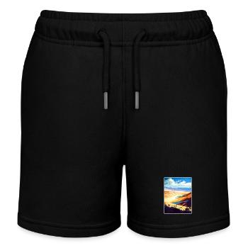 Death Valley Nationalpark Kalifornien Travel Card - Kinder Organic Joggingshorts Mini Bolter von Stanley/Stella - Schwarz - Vorne