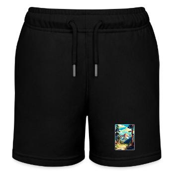 Rocky Mountain Nationalpark Colorado Travel Card - Kinder Organic Joggingshorts Mini Bolter von Stanley/Stella - Schwarz - Vorne