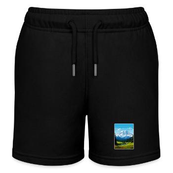 Mount Rainer Neuer Nationalpark Reiseplakat WPA - Kinder Organic Joggingshorts Mini Bolter von Stanley/Stella - Schwarz - Vorne