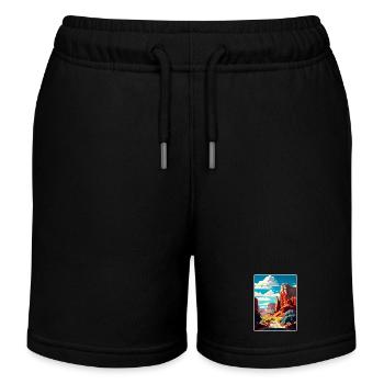 Capitol Reef Nationalpark Reiseposter Souvenir - Kinder Organic Joggingshorts Mini Bolter von Stanley/Stella - Schwarz - Vorne