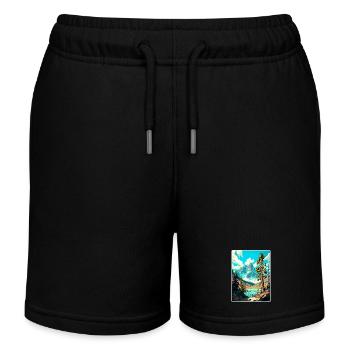Bridger Teton National Park Affiche de voyage souvenir - Short de jogging enfant bio Stanley/Stella - noir - Devant