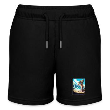 Great Basin National Park Travel Poster Souvenir - Kids Organic Sweat Shorts by Stanley/Stella - black - Front