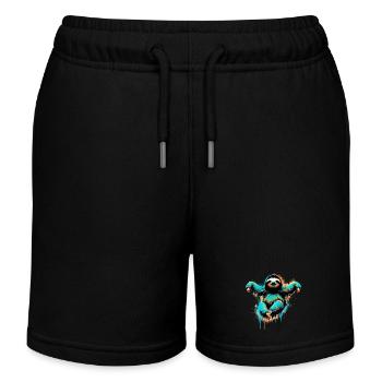 Faultier - Kinder Organic Joggingshorts Mini Bolter von Stanley/Stella - Schwarz - Vorne