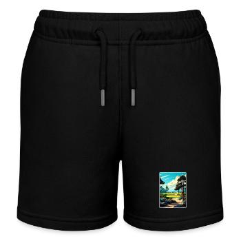 Poppy Hills Golfplatz Reiseposter Souvenir WPA - Kinder Organic Joggingshorts Mini Bolter von Stanley/Stella - Schwarz - Vorne