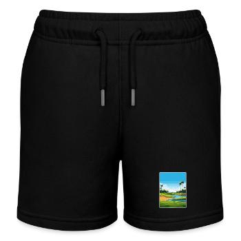 Tpc Sawgrass Golfplatz Reiseposter Souvenir - Kinder Organic Joggingshorts Mini Bolter von Stanley/Stella - Schwarz - Vorne