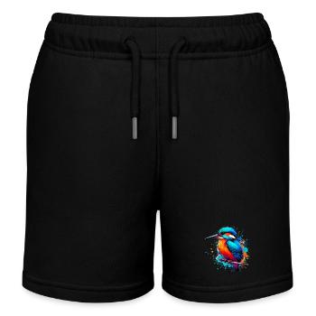 Eisvogel - Kinder Organic Joggingshorts Mini Bolter von Stanley/Stella - Schwarz - Vorne