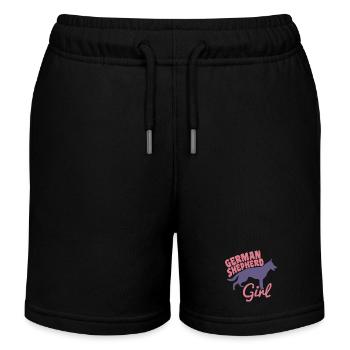Schäferhund Mädchen - Kinder Organic Joggingshorts Mini Bolter von Stanley/Stella - Schwarz - Vorne