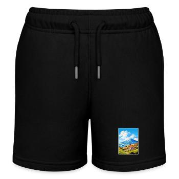 Berg Vardousia Griechenland Reiseposter Souvenir WPA - Kinder Organic Joggingshorts Mini Bolter von Stanley/Stella - Schwarz - Vorne